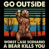 Go Outside Worst Case Scenario A Bear Kills You 16 in Basic Backpack