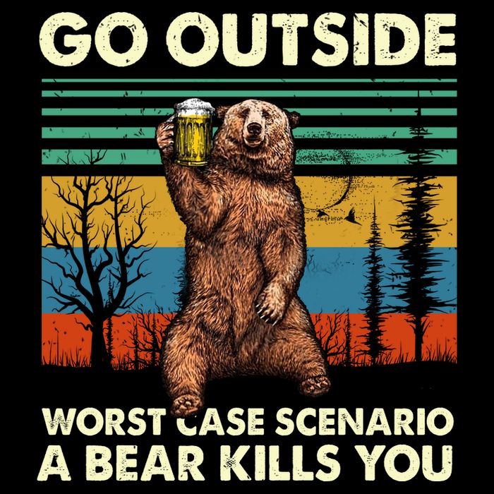 Go Outside Worst Case Scenario A Bear Kills You 16 in Basic Backpack