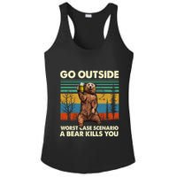 Go Outside Worst Case Scenario A Bear Kills You Ladies PosiCharge Competitor Racerback Tank