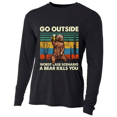 Go Outside Worst Case Scenario A Bear Kills You Cooling Performance Long Sleeve Crew