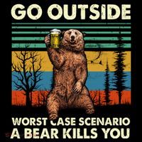 Go Outside Worst Case Scenario A Bear Kills You Poster