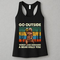 Go Outside Worst Case Scenario A Bear Kills You Womens Tank Top