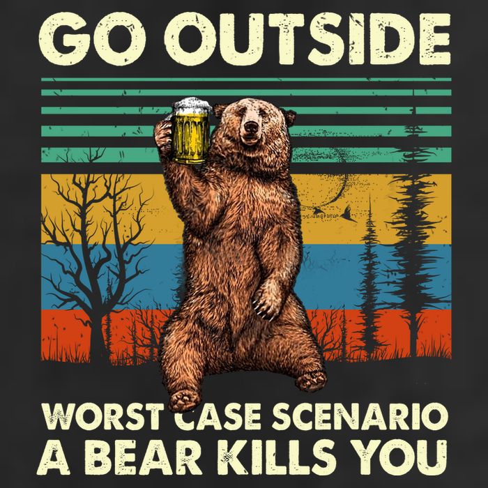 Go Outside Worst Case Scenario A Bear Kills You Microfiber Hand Towel