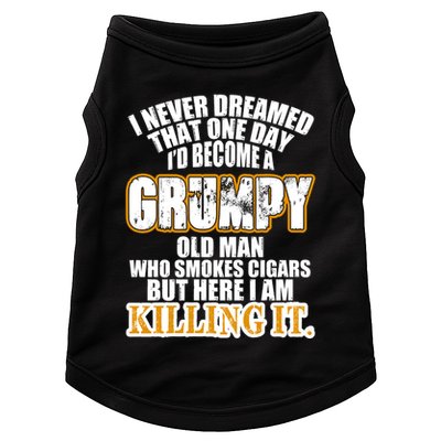 Grumpy Old Man Who Smokes Cigars Doggie Tank