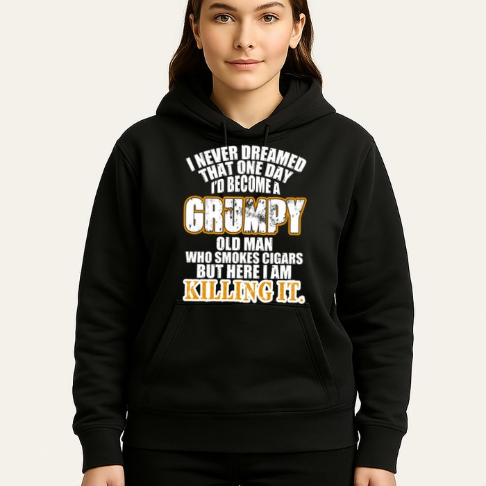 Grumpy Old Man Who Smokes Cigars Hoodie