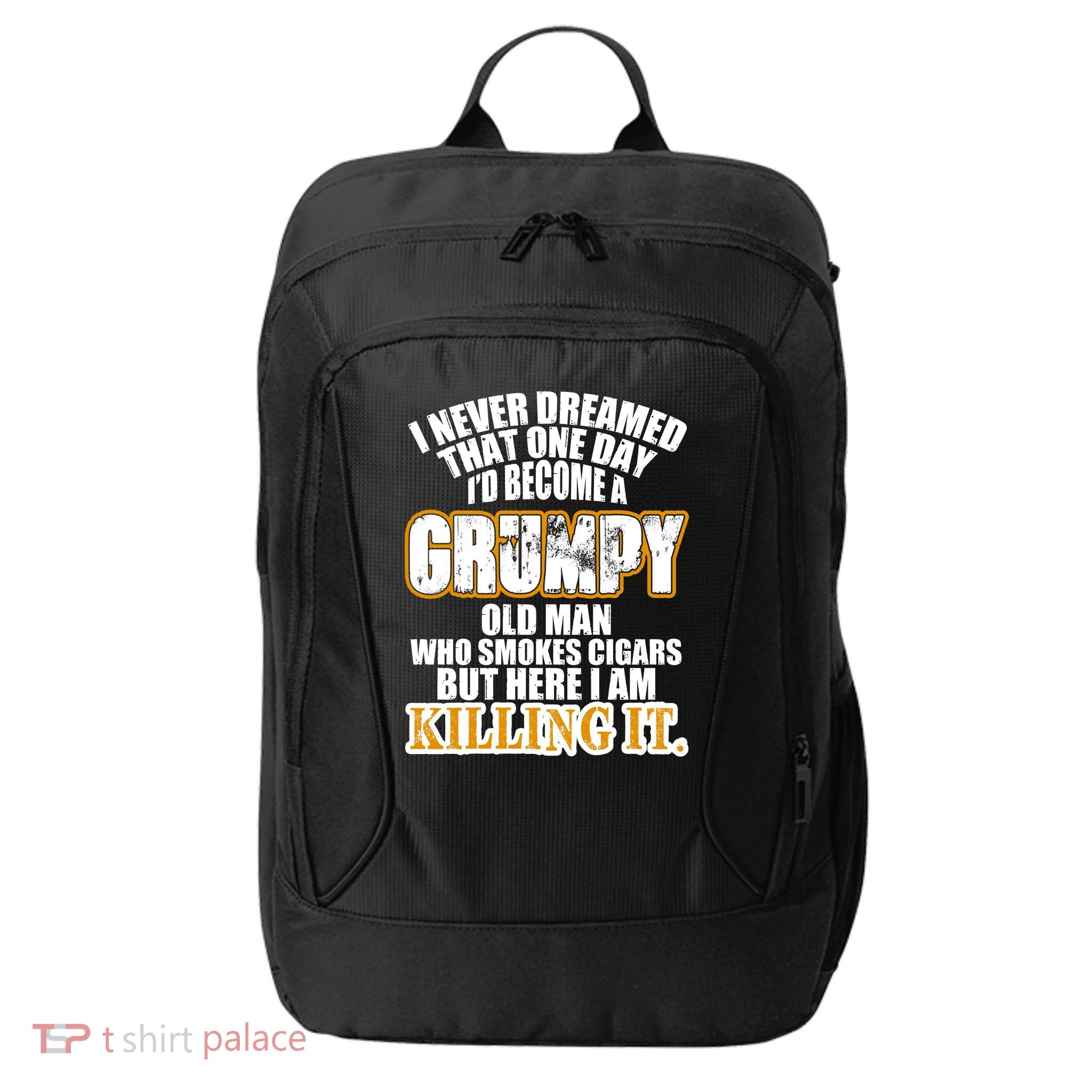 Grumpy Old Man Who Smokes Cigars City Backpack