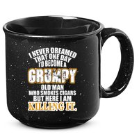 Grumpy Old Man Who Smokes Cigars 15oz Campfire Ceramic Mug