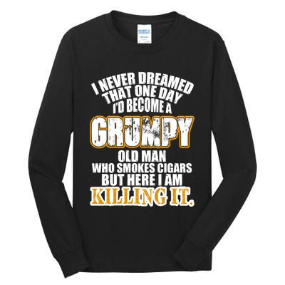 Grumpy Old Man Who Smokes Cigars Tall Long Sleeve T-Shirt
