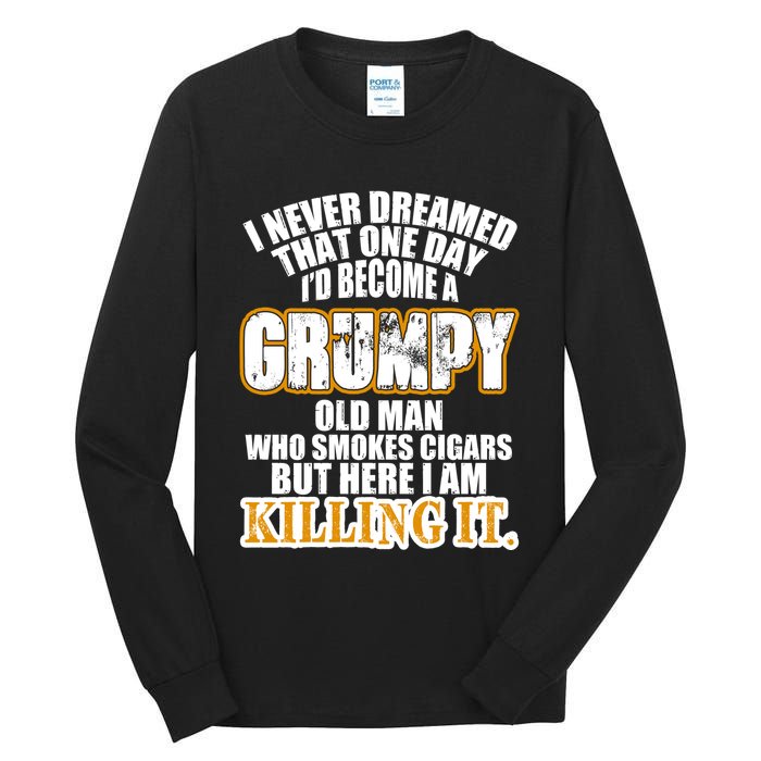 Grumpy Old Man Who Smokes Cigars Tall Long Sleeve T-Shirt
