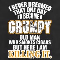 Grumpy Old Man Who Smokes Cigars 12oz Stainless Steel Coffee Mug