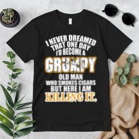 Grumpy Old Man Who Smokes Cigars Premium T-Shirt
