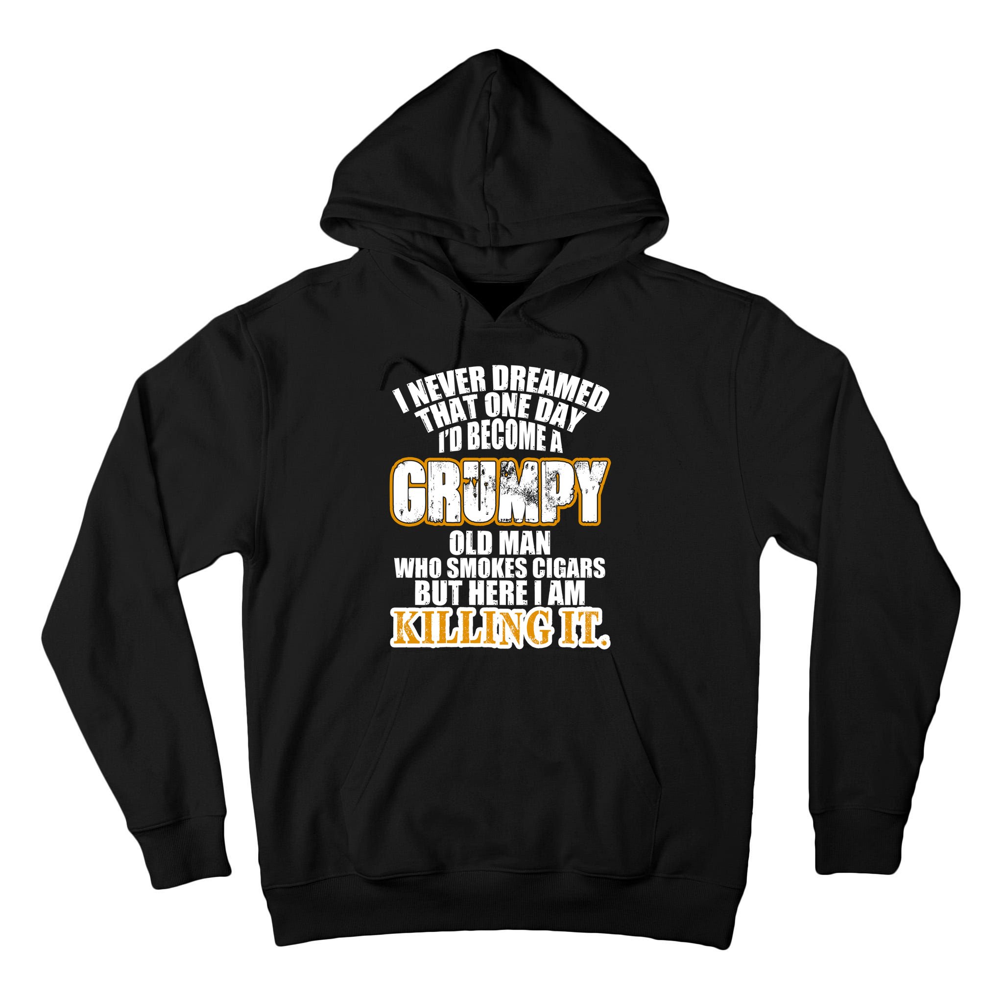 Grumpy Old Man Who Smokes Cigars Tall Hoodie