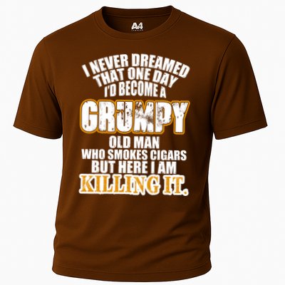 Grumpy Old Man Who Smokes Cigars Performance Shirt