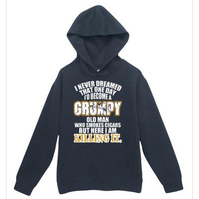 Grumpy Old Man Who Smokes Cigars Urban Pullover Hoodie