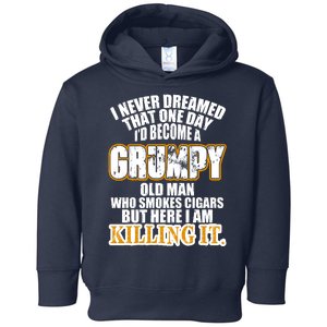 Grumpy Old Man Who Smokes Cigars Toddler Hoodie