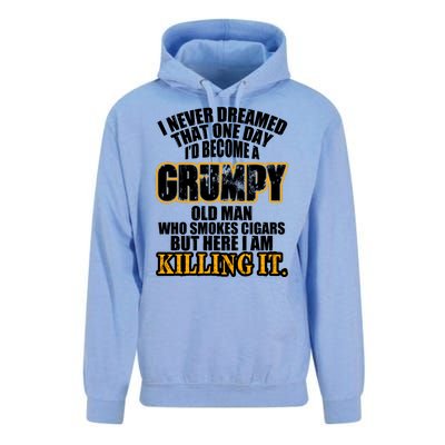 Grumpy Old Man Who Smokes Cigars Unisex Surf Hoodie