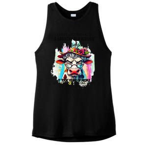 Grouchy Old Woman Cow Pissing Me Off And Dealing With Idiots Ladies PosiCharge Tri-Blend Wicking Tank