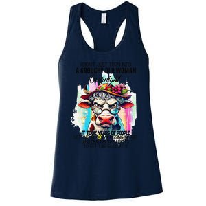 Grouchy Old Woman Cow Pissing Me Off And Dealing With Idiots Women's Racerback Tank