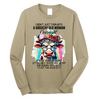 Grouchy Old Woman Cow Pissing Me Off And Dealing With Idiots Long Sleeve Shirt