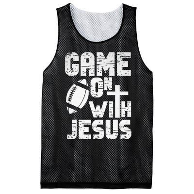 Game On With Jesus Football Field Football Christian Bible Mesh Reversible Basketball Jersey Tank