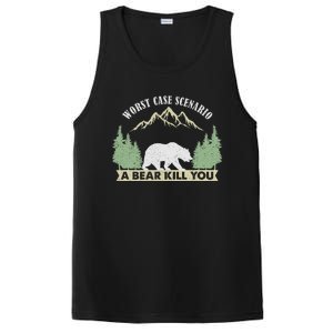 Go Outside Worst Case Scenario A Bear Kills You Camping PosiCharge Competitor Tank