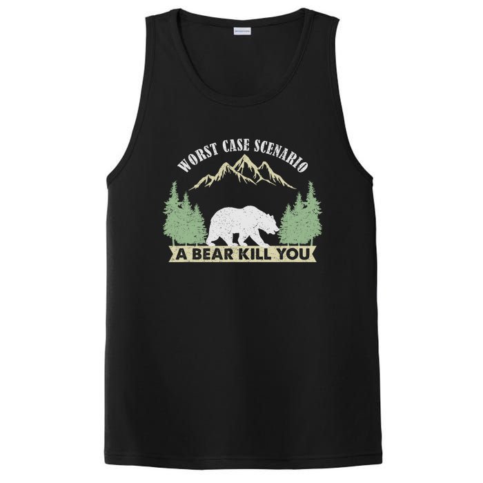 Go Outside Worst Case Scenario A Bear Kills You Camping PosiCharge Competitor Tank