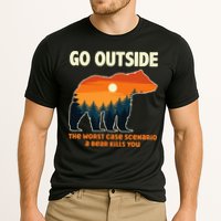 Go Outside Worst Case Scenario A Bear Kills You Camping Performance Shirt