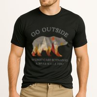 Go Outside Worst Case Scenario A Bear Kills You Camping Performance Shirt