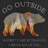 Go Outside Worst Case Scenario A Bear Kills You Camping 15oz Campfire Ceramic Mug