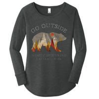 Go Outside Worst Case Scenario A Bear Kills You Camping Women's Perfect Tri Tunic Long Sleeve Shirt