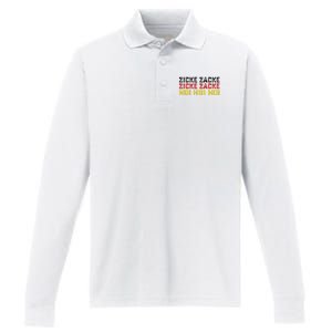 German Oktoberfest Zicke Zacke Zicke Zacke Hoi Hoi Hoi Performance Long Sleeve Polo