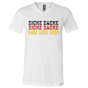 German Oktoberfest Zicke Zacke Zicke Zacke Hoi Hoi Hoi V-Neck T-Shirt