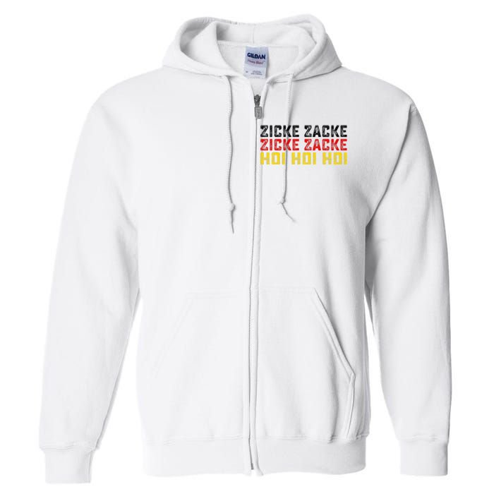 German Oktoberfest Zicke Zacke Zicke Zacke Hoi Hoi Hoi Full Zip Hoodie