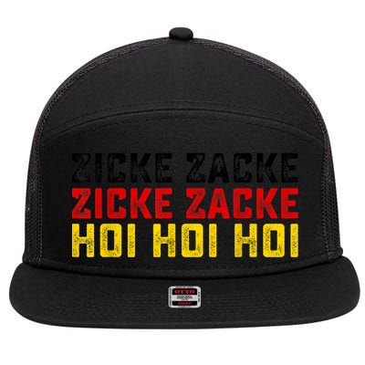 German Oktoberfest Zicke Zacke Zicke Zacke Hoi Hoi Hoi 7 Panel Mesh Trucker Snapback Hat