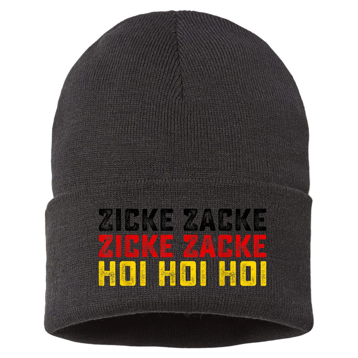 German Oktoberfest Zicke Zacke Zicke Zacke Hoi Hoi Hoi Sustainable Knit Beanie