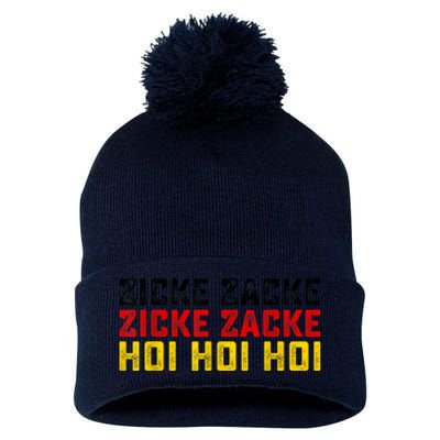 German Oktoberfest Zicke Zacke Zicke Zacke Hoi Hoi Hoi Pom Pom 12in Knit Beanie