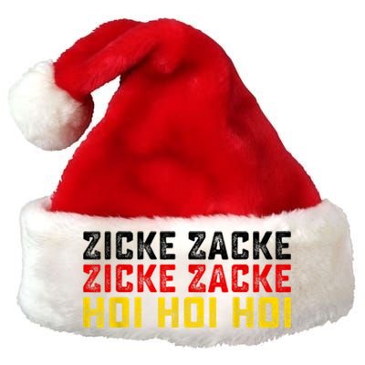 German Oktoberfest Zicke Zacke Zicke Zacke Hoi Hoi Hoi Premium Christmas Santa Hat