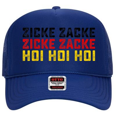 German Oktoberfest Zicke Zacke Zicke Zacke Hoi Hoi Hoi High Crown Mesh Back Trucker Hat