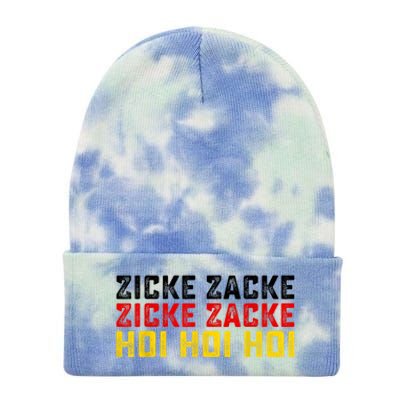 German Oktoberfest Zicke Zacke Zicke Zacke Hoi Hoi Hoi Tie Dye 12in Knit Beanie