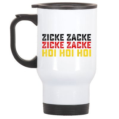 German Oktoberfest Zicke Zacke Zicke Zacke Hoi Hoi Hoi Stainless Steel Travel Mug