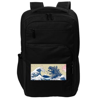 Monster VS the Great Wave Of Kanagaw Impact Tech Backpack