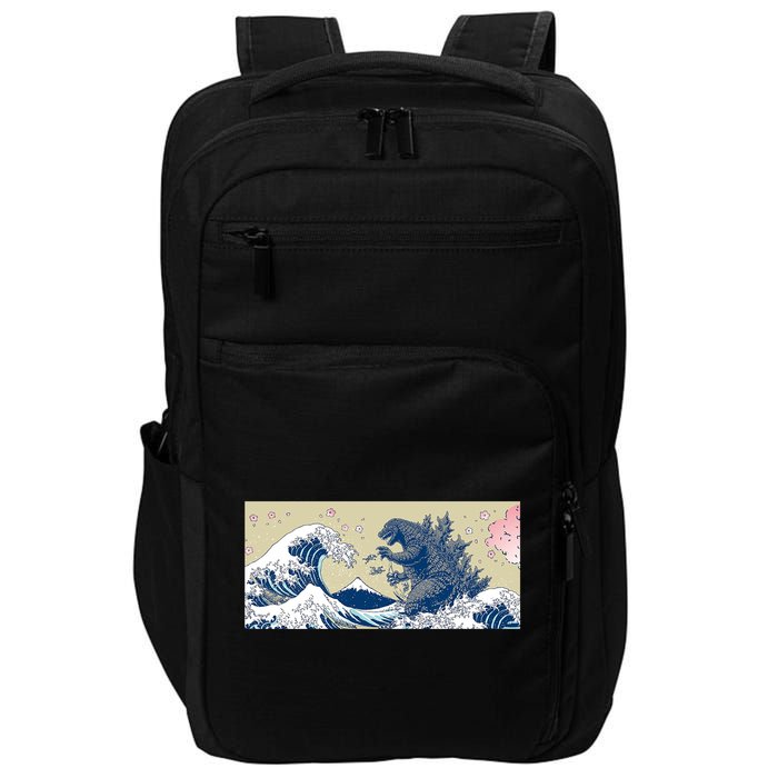Monster VS the Great Wave Of Kanagaw Impact Tech Backpack