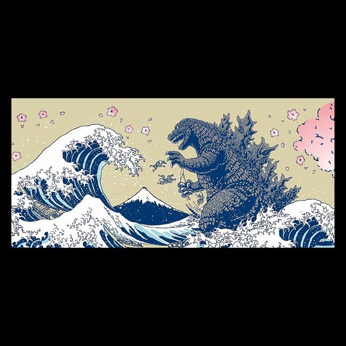Monster VS the Great Wave Of Kanagaw Impact Tech Backpack