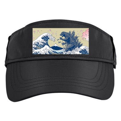 Monster VS the Great Wave Of Kanagaw Adult Drive Performance Visor