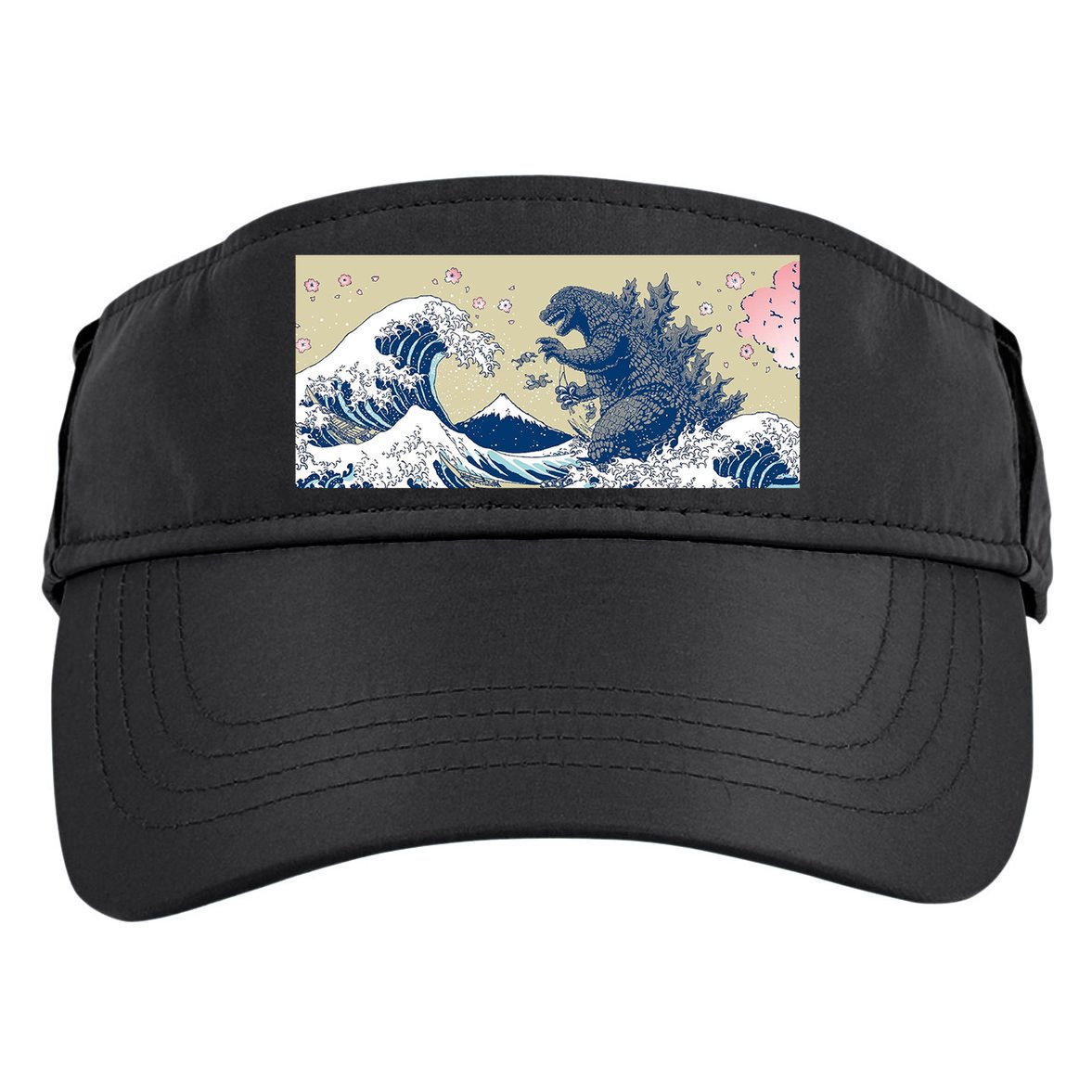 Monster VS the Great Wave Of Kanagaw Adult Drive Performance Visor