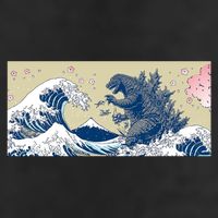Monster VS the Great Wave Of Kanagaw Adult Drive Performance Visor