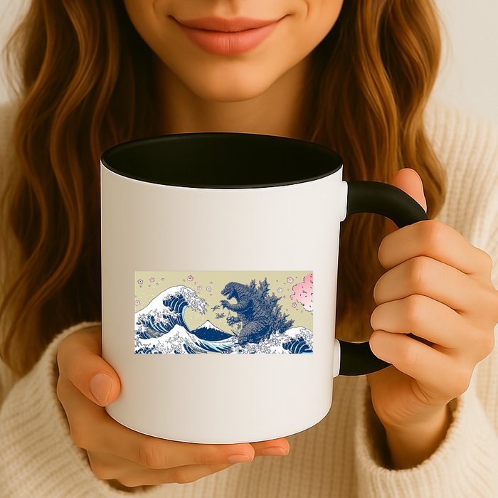 Monster VS the Great Wave Of Kanagaw Mug