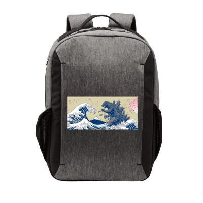 Monster VS the Great Wave Of Kanagaw Vector Backpack