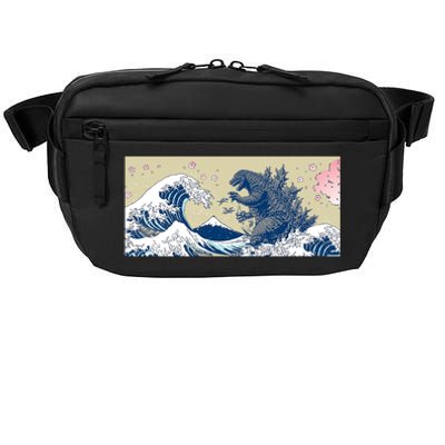 Monster VS the Great Wave Of Kanagaw Crossbody Pack