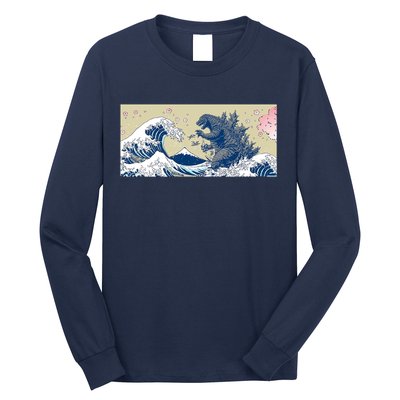 Monster VS the Great Wave Of Kanagaw Long Sleeve Shirt